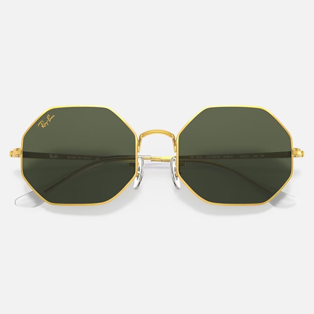 Ray Bans | Octagon 1972 Polished Gold G-15 Green Lense Sunglasses